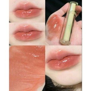 多款式絲絨霧面唇釉 水潤鏡面自然裸色口紅, 1個, BL2402-水光唇釉-落日橘子茶