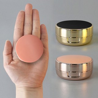 포포라운지 미니 에어쿠션 용기 비비크림 선크림 케이스, 1개, 미니인디핑크+추가퍼프+추가스펀지