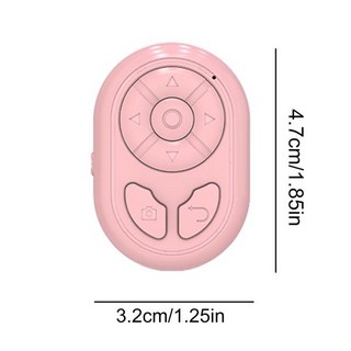 TIK 톡 아이패드 킨들 블루투스 원격 클릭커 페이지 뒤집게 포함 리모컨 스마트폰 태블릿용 사진 비디오, 01 CHINA, 3) Pink