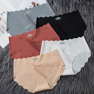 包臀提臀無痕內褲 低腰一片式冰絲三角褲 透氣舒適性感孕婦內褲, 【波浪】灰色,XL【55-65kg】, 【波浪】灰色