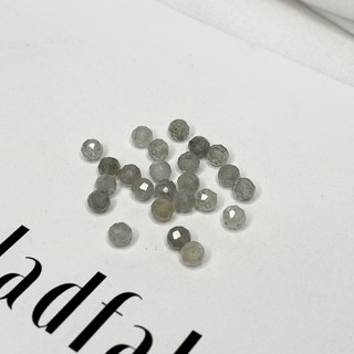 切角珠系列 天然灰拉長石 4mm 拉長石串珠 拉長石水晶 DIY串珠材料