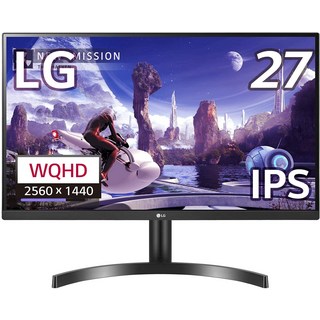 LG 모니터 디스플레이 27QN600-BAJP 27 인치WQHD(2560×1440)IPS 비광택HDR 대응FreeSync75HzHDMI×2 DP플리커 세이프 블루 라이트 저감 ​​모드 탑재3년 안심·무휘점 보증, 상세페이지 참조, 상세페이지 참조