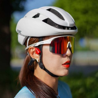 40192 직소싱 파이옵틱스 포지티브 자전거 러닝 등산 고글, 매트블랙프레임 편광실버렌즈 레드미러변색, 1개