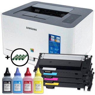 삼성 컬러 레이저프린터 SL-C513 리필 충전 [토너+파우더+칩] 풀세트 가정용 프린트기