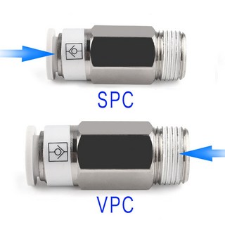 각종 PVC 배관자재 파이프 체크 밸브 단방향 리턴 공기압 고속 커넥터 SPC VPC 외부 스레드 M5 1/8 1/4 3/8 1/2 직통 호스 가스 통과 4mm 6mm 8mm 10, 4-01 (4mm-1l8)_SPC, 1개, 01 4-M5 (4mm-M5)_01 SPC