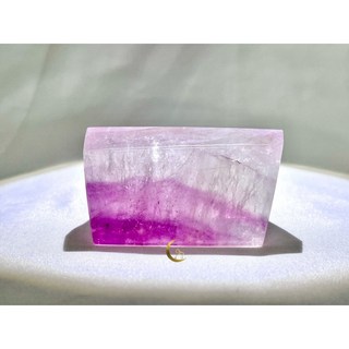 мσσи_нασ 透粉紫螢石隨形飄花系列 療癒排除負面情緒, 1個