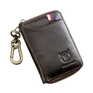 BULLCAPTAIN 牛船長 真皮多功能鑰匙包 牛皮多卡位零錢包 汽車鎖匙包 11.5x8x2.5公分