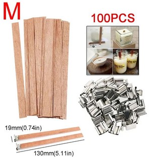 기본 클립 철 시트 홀더와 나무 양초 심지 플랫 우드 칩 만들기 테라피, 1개, 색상: 2. M