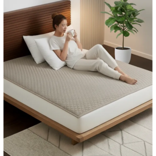 [믿을 수 있는 국내산] 워셔블 카본탄소매트 EMF 전자파없는 전기매트 안전한 아르코 전기요 전기장판, 미니싱글, 네츄럴 베이지