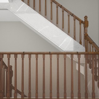 계단 난간 그물 끈설치 낙하방지 추락방지 그물망 틈새 로프, 1개, A) 브라운360g