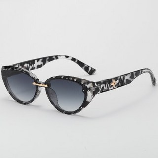 歐美新款女士多邊形墨鏡潮流時尚太陽鏡顯瘦網紅個性太陽眼鏡, 1個, 如圖