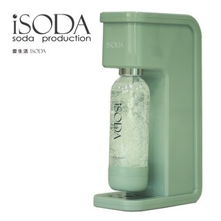 【iSODA】全自動氣泡水機-粉漾綠IS-500G（搭配120L大鋼瓶）免插電 自製氣泡飲 健康又環保, IS-500G