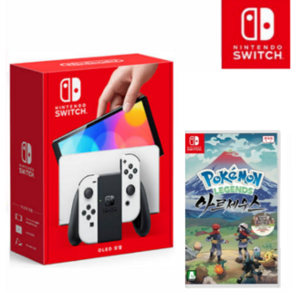 닌텐도 스위치 OLED 화이트 + 포켓몬스터 아르세우스 타이틀 패키지