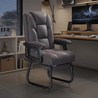 電競椅 椅子 電腦椅 辦公椅 弓形椅 家用座椅 電腦椅 舒服久坐 書桌椅 可躺沙發椅 電競靠背椅, 【弓形腿】白色PU皮-無腳踏,鋼製腳 固定扶手