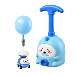 MILLANDA 동력풍선차 하늘을 나는 공기펌프는 날 수 있습니다. 어린이 장난감 유익한 지혜 생일 선물, 물개/남색, 1개