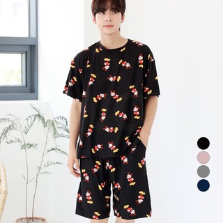 투와이 디즈니 남녀공용 피치 반팔 파자마 상하세트 DF284