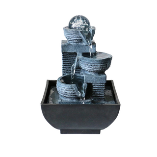 招財水流盆 開運滾球組 風水擺件 開店入厝送禮 流水盆 風水擺飾, 【經典熱銷款】風水擺件 步步高升