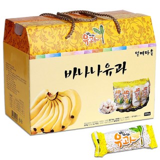 열매마을 원조 바나나 유과 1kg (개별포장) 추석 설날 명절 선물세트 부모님 답례품 한과 과자 유치원 간식 단체 선물, 1박스