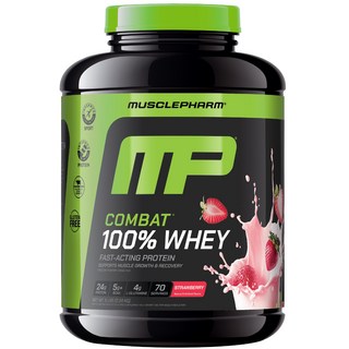 머슬팜 컴뱃 울트라 웨이 프로틴 파우더 드링크 믹스 단백질 보충제 스트로베리, 1개, 2.269kg