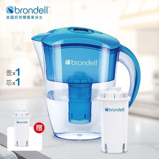 美國邦特爾 H2O 濾水壺（藍）, 1個, 藍, 2.4L