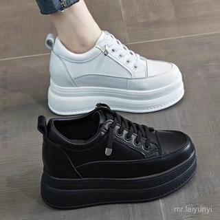 限時下殺 厚底鞋小白鞋休閒鞋女增高鞋內增高女鞋鬆糕鞋平底鞋厚底小白鞋防滑舒適久站不纍腳女鞋NNCN