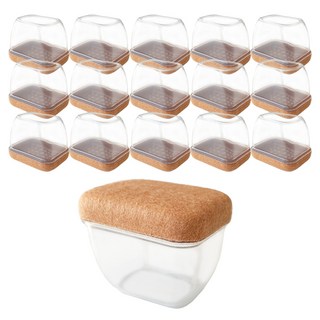 네츄라이프 의자발 커버 3세대 직사각형, 투명, 16p