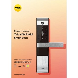 Yale 耶魯 3109A 電子鎖 公司貨 感應卡/密碼/鑰匙 全台到府安裝, 3109A+藍芽+全台安裝*賣家宅配