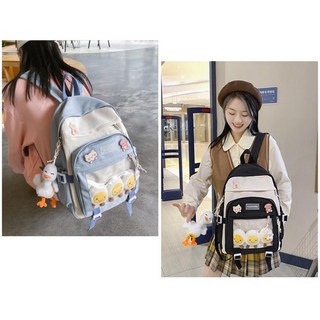 스마일 투명포켓 찹장식 여학생책가방 캐릭터백팩 초등학생 선물