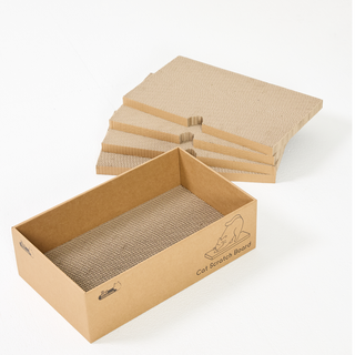 펫스맘 고양이 박스 스크래쳐 5P 애착 평판, 1세트