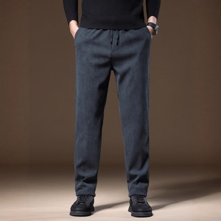 [초특가] POMTOR 남성용 봄가을 캐주얼 일자핏 긴바지 빅사이즈 여유핏 코듀로이 팬츠