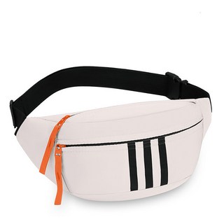 桃園出貨 ins風胸包大容量斜挎包包女2024新款手機腰包休閒運動單肩揹包男, 米白色