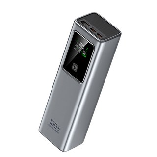 100W MAX 노트북 보조배터리 20000mAh 대용량 고속충전 3포트C-타입/여행용 기내반입, 회색