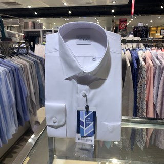 [예작]남성와이셔츠 도비 솔리드 아이스 기본 화이트 일반핏 긴팔셔츠(YJ4SUR516WH)