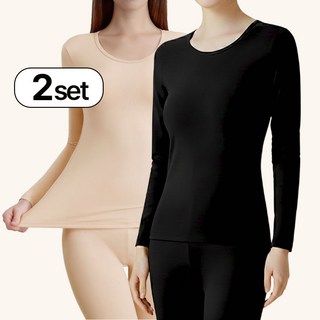 비브삭 여성 내복 기모 발열내의 상하 세트