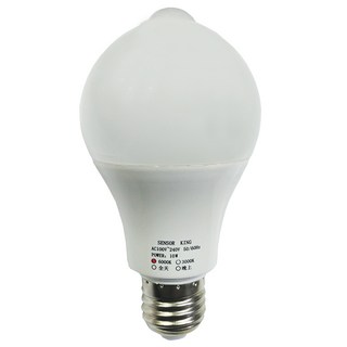 感應王 CY-301A 6W紅外線感應燈泡(全電壓) - 紅外線感應、節能省電、自動照明, 1個