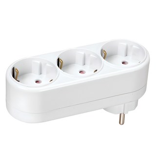 코텍스 접지 일자 멀티탭 3구 E-0178, 13.4cm, 화이트, 1개