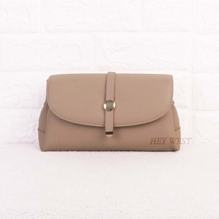 Derby 素色系列 馬鞍包 尺寸 25x9x16cm 可放長夾 女用斜背包, 卡其#6119