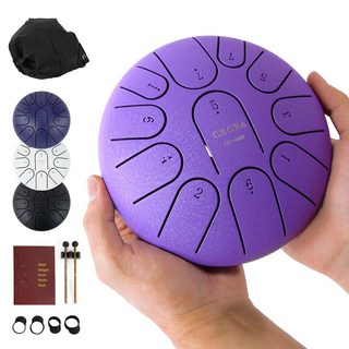 크로바 11음 음계각인 15cm 스틸 텅드럼 CDT-MINI, 퍼플, 1개