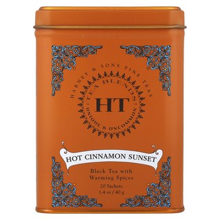 건강챙기세요 Harney & Sons HT 티 블렌드 핫 시나몬 선셋 티백 20개 40g(1.4oz) 백살까지오래오래, HarneySonsHT티블렌드핫시나몬선셋티백20개40g, 1개