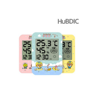 휴비딕 뽀로로 디지털 시계 온습도계 HT-2, 블루, 1개