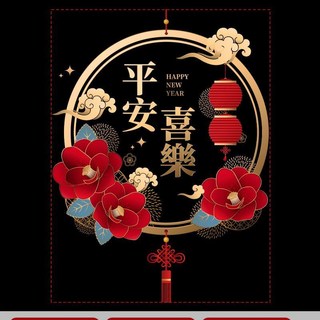 2025新年窗花靜電貼 蛇年春聯, 靜電無膠 【平安喜樂】 單個,小號