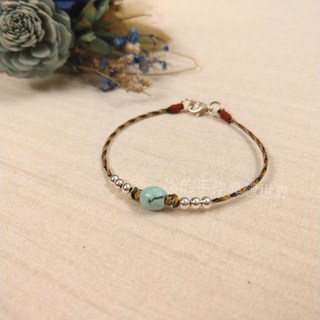 佩配 天然湖北綠松石蠶絲蠟線五色蠟線手環手鍊