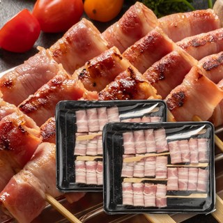 베이컨마늘말이꼬치 1+1 (유통기한 11월 25일)캠핑 요리 수제 모듬 꼬치 바베큐 안주 음식, 2개, 250g