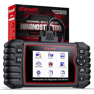 ICarsoft CR Pro 2025 Ver OBD2 스캐너 진단 도구 모든 시스템 자동차 스캔 배터리 테스트 라이브 데이터 그래프 9 서비스 오일 리셋 EPB BMS ETC, 2025 Ver CR Pro, 1개