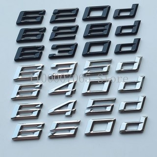 로고 마크 엠블럼 호환 숫자 레터링 620d 625d 628d 630d 635d 640d 645d 650d BMW 6 시리즈 자동차 트렁크 네임 플레이트 스티커 ABS 엠블렘, matte black(new)