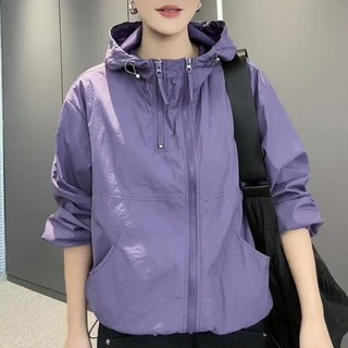 도희날다 봄 가을 여성 후드점퍼 바람막이 집업 빅사이즈 반집업 점퍼