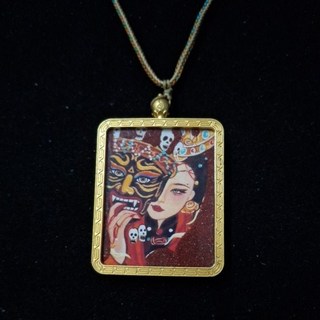 西藏扎基拉姆唐卡項鍊已開光，平安吉祥守護，手工精緻文化藝術項鍊