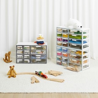 시스맥스 UP 시스템 멀티박스 복합형 12단 정리함, 그레이