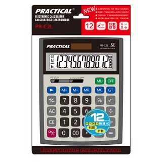 實用牌大計算機 PR-C2L 雙電源設計 金屬面板 15度抬頭設計, 黑, 1個