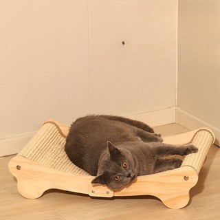 고양이 스크래쳐 원목 내마모성 캣타워 대형 고양이 침대 긁힘 방지 털갈이 방지 반려묘 인테리어 활용도 캣가구, 1개, 교체 패드